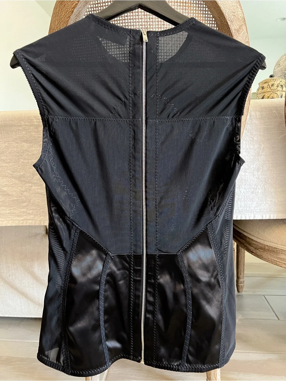 NWT Tory Burch Fall/Winter 2023 Runway Mesh Corset Top - Size 6 Retail $1998